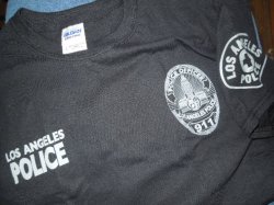 画像1: ロサンゼルス市警察レイドシャツ 半袖 日本人M