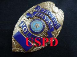 画像1: ブライアン市警察テキサス実物現行バッジ
