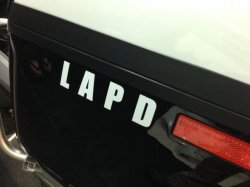 画像2: ロサンゼルス市警察サイドBOX用ステッカー2枚SET