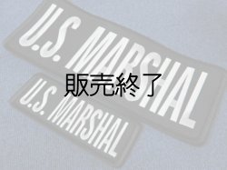 画像1: 連邦保安官　実物ベスト用パッチＳＥＴブラックｘシルバー　ベルクロタイプ　刺繍