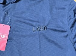 画像2: ロサンゼルスカウンティーシェリフ半袖ディテクティブポロシャツ日本人XL　ダークネービー