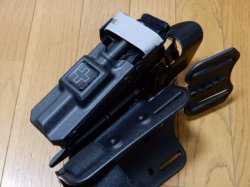 画像2: カリフォルニアハイウェイパトロール・ＬＡカウンティーシェリフ、サファリランド社Ｍ＆Ｐ＆デューティーターニキット付き（止血キット）タクティカルドロップレッグホルスター新品