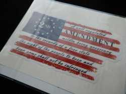 画像1: USフラッグ　（銃所持は国民の権利）ステッカー