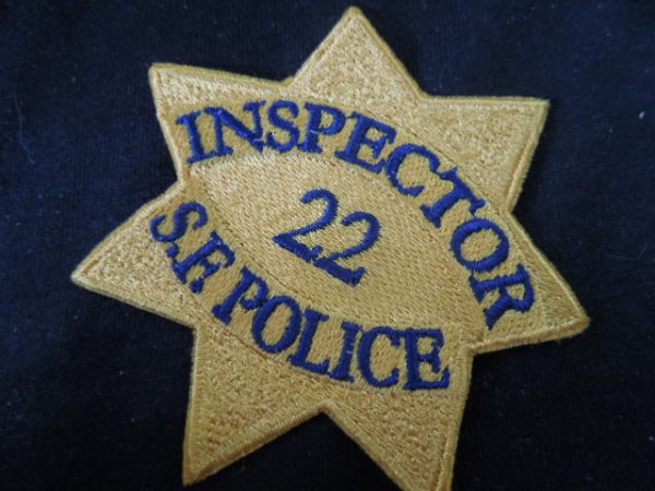 画像1: サンフランシスコ市警察実物バッジパッチ　インスペクター22　ナッシュ (1)