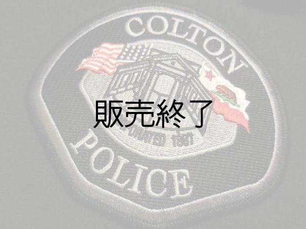 画像1: コルトン市警察カリフォルニア実物パッチ (1)