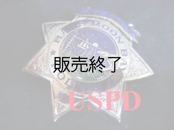 画像1: ハーフムーンベイ市警察実物支給バッジ ディテクティブ (1)