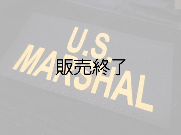 画像1: ＵＳマーシャル ベルクロ付きレプリカパッチ 中　ブラック×イエロー  (1)