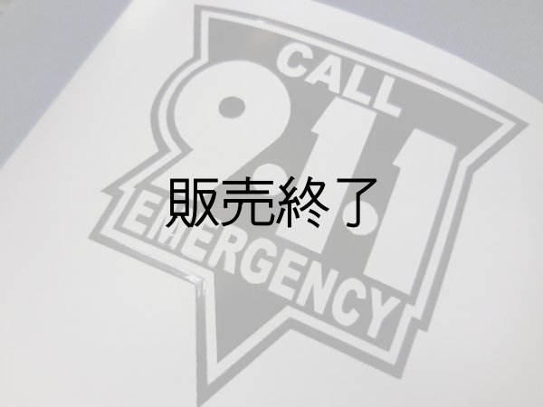 画像1: エマージェンシーダイヤル９１１ステッカー　ブラック (1)