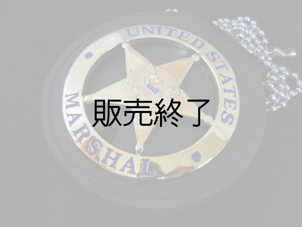 画像1: USマーシャル（連邦保安官）レプリカバッジ＆ホルダー　マーシャル（ハイランク） (1)
