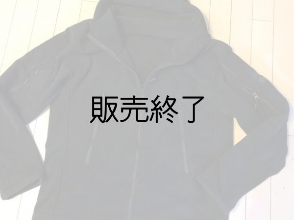 画像1: フード付きタクティカルフリースジャケット日本人XL ブラック (1)