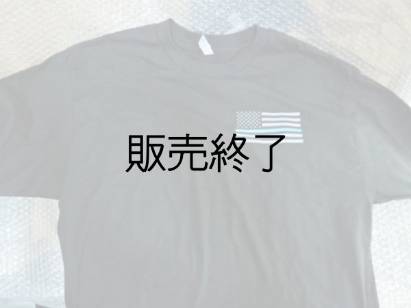 画像1: ブルーラインフラッグTシャツ　日本人L (1)