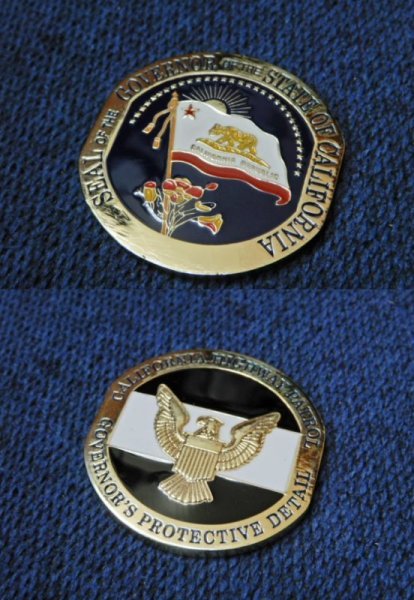 画像1: カリフォルニアハイウェイパトロール州知事警護課チャレンジコイン (1)