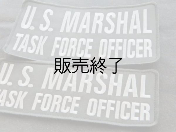 画像1: 連邦保安官　実物ベスト用パッチＳＥＴブラックｘシルバー　タスクフォースオフィサー　ベルクロタイプ　刺繍 (1)
