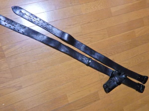 画像1: ロサンゼルス市警察支給実物ベルト＆ホルスターＳＥＴ　 (1)