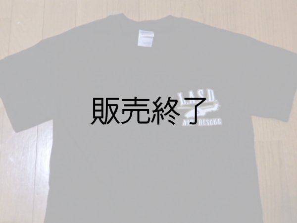 画像1: ロサンゼルスカウンティーシェリフエアレスキューオフィシャルＴシャツ　日本人Ｍ　ブラック (1)