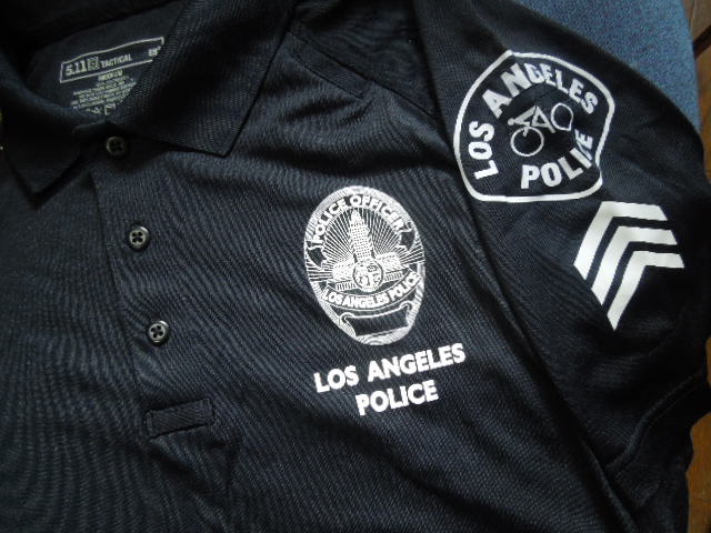 ロサンゼルス市警察実物バイクパトロールオフィシャルシャツ日本人L