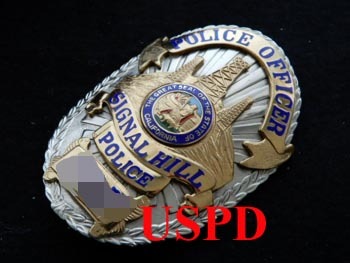 シグナルヒル市警察実物バッジ オフィサー - USPD GEAR